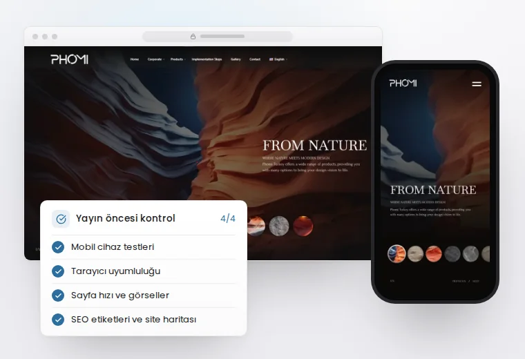 MHS Links Media’nın tasarladığı müşteri siteleri: Phomi, Texep ve Fuller Clinic
