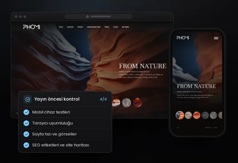 MHS Links Media’nın tasarladığı müşteri siteleri: Phomi, Texep ve Fuller Clinic